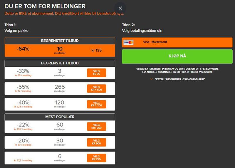 Kjøp mynter på Norskefloerter for å låse opp spennende funksjoner. Velg mellom ulike pakker som passer ditt behov og betal med kredittkort eller PayPal.